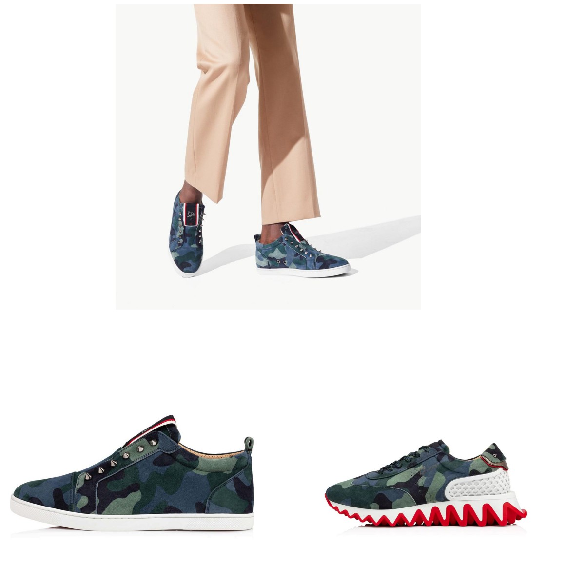 Chaussures de sport à semelles rouges classiques de luxe Chaussures en cuir élastique haut vontade Loubiscark Flat Shark couple extérieur fête ho