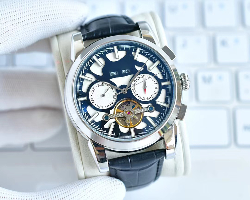 

Men's luxury watch hollowed-out design 316 stainless steel 44mm case, Color 5