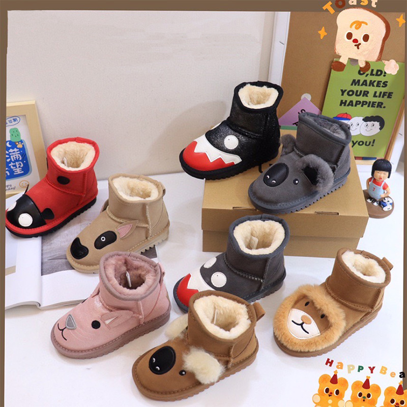 

2022 Australia Animal kids Australian boot winter buttons snow boots fur furry classic short bailey warm bow tall triplet baby toddlers wgg shoes 25-35, Customize