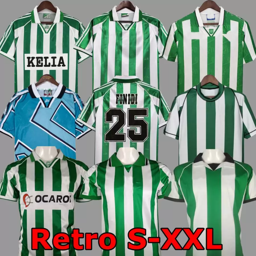 

1976 1977 1993 1994 1995 1996 1997 1998 2002 2003 2004 soccer Jerseys Retro REAL 76 77 94 95 96 97 98 02 03 04 classic vintage football shirt ALFONSO BETIS JOAQUIN DENILSON, 82 85 home jersey