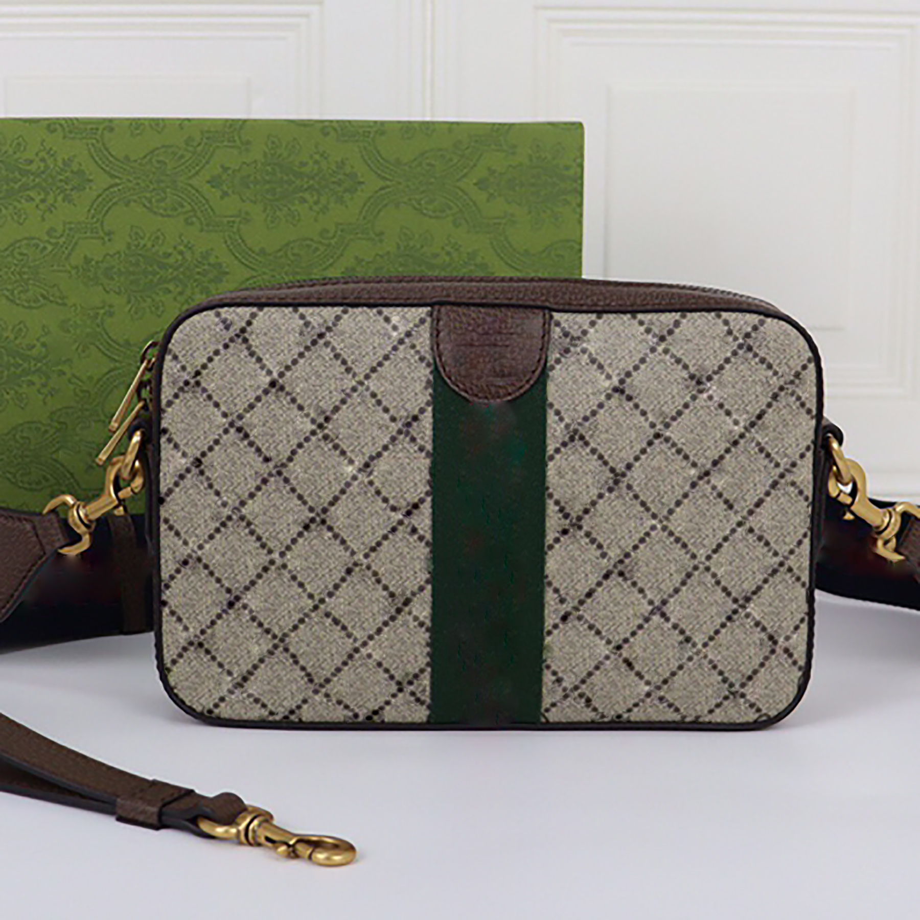 

Interlocking G Ophidia Bags Handbags Shoulder Crossbody Purses Wallet With Web Genuine Leather Women Double G Pouch, Customize