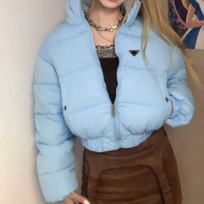 

Womens Jackets Woman Down Coats Winter Outwears Designer Lady Slim Jacket Windbreaker Short Coat Size -L, Blue-blue