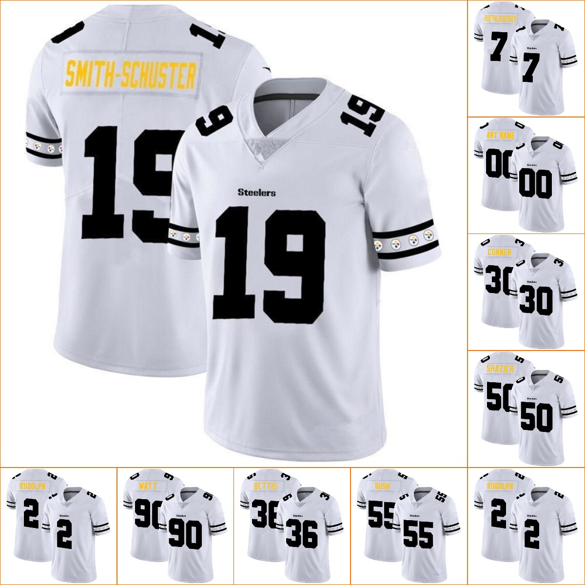 

Jersey Wholesale Custom Pittsburgh''Steelers''MEN Women Youth T.J. Watt JuJu Football Smith-Schuster