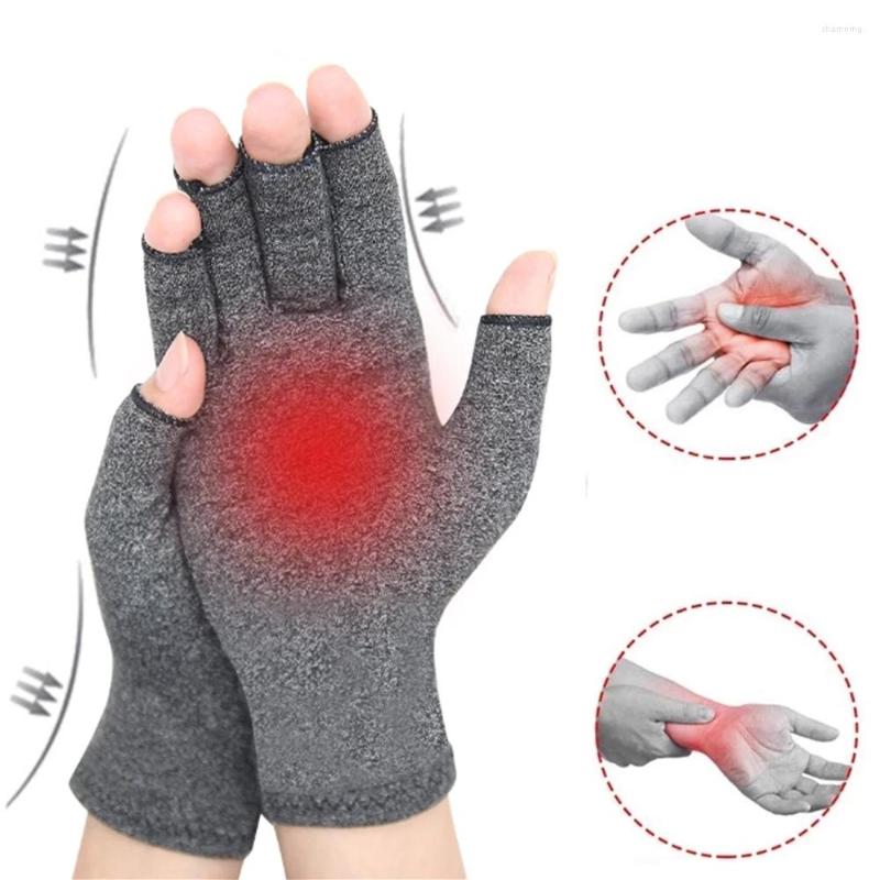

Wrist Support 1 Pair Compression Arthritis Gloves Premium Arthritic Joint Pain Relief Hand Therapy Open Fingers, Pink