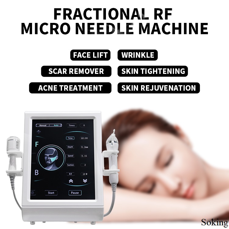 Gold Mirco Needle RF Equipment Fractional Microneedles Radio Frequency Machine Skin Tightening Scarlet Rf Microneedling Device For Stretch Marks Rem