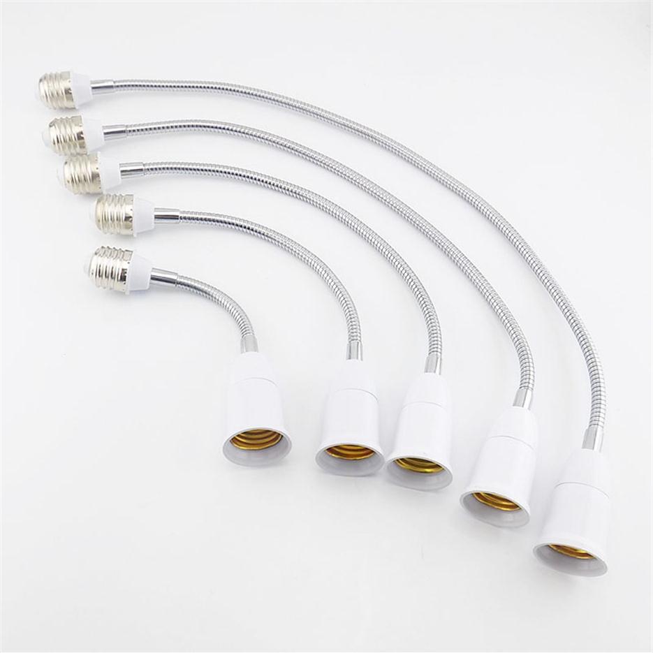 

18 28 38 48 58cm E27 Flexible LED light Bulb Base Converters E27 to E27 Socket plug Extension cord wall Lamp Holder Adapter3183