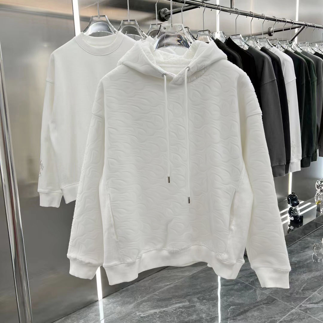 

Men's oblique print hoodie Knit Shirt sweater designer upscale pullover letter embroidery tech Fleece Men White Hoodie set long sleeves EU Size -3XL, Make up for price