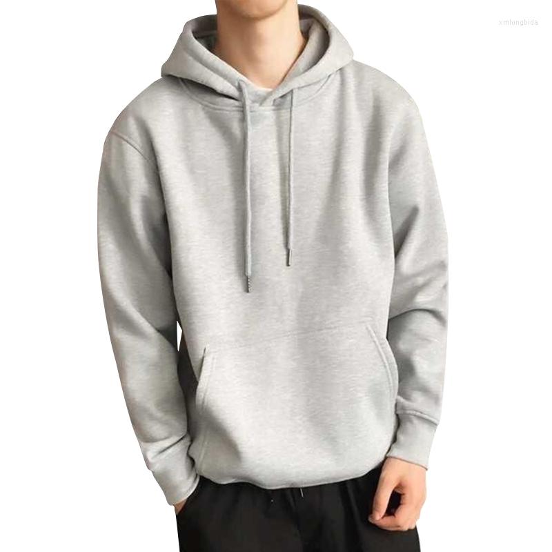 Men&#039;s Hoodies Men&#039;s Hoodie Sweatshirt Loose Fit Pullover Tops Solid Drawstring Sport Classic Long Sleeves Gifts-image-812631274