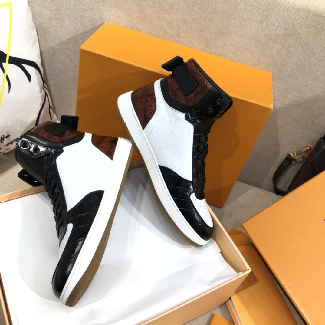 

Rivoli Boot Trainers Sneaker Designer Basketball Casual Shoe Embossed Fashion Women Men Sport Runner High-top Sneakers Size 35-45, Color 8