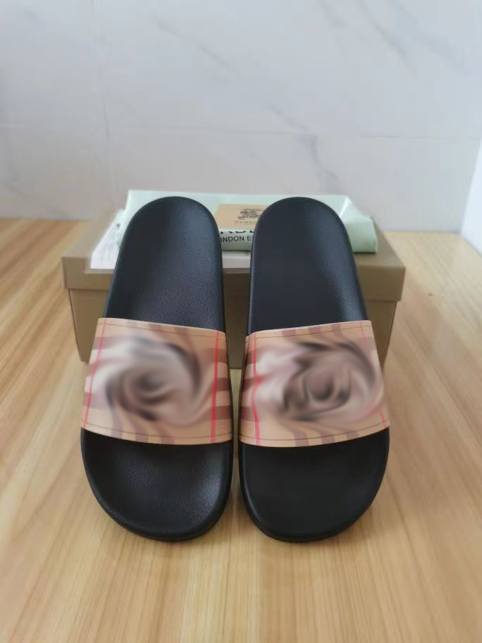 

Designer Men Slippers Women Fashion Letter BUR Slides Luxury Summer Ladies Hotselling Flip Flat Rubber Gear Bottoms Sandal Beach Shoes Size 35-46 With box, Need others