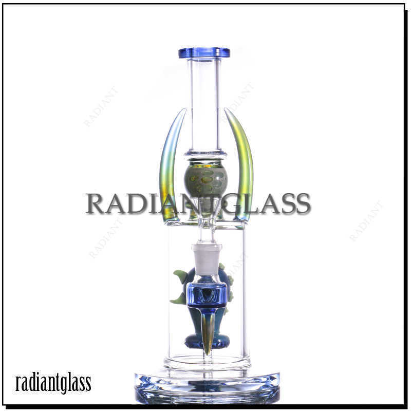 

Hookahs Unique Eye Perc Glass Bong Stright Type for Dry Herb Smoking Heavy Bongs Handmade Wholesale