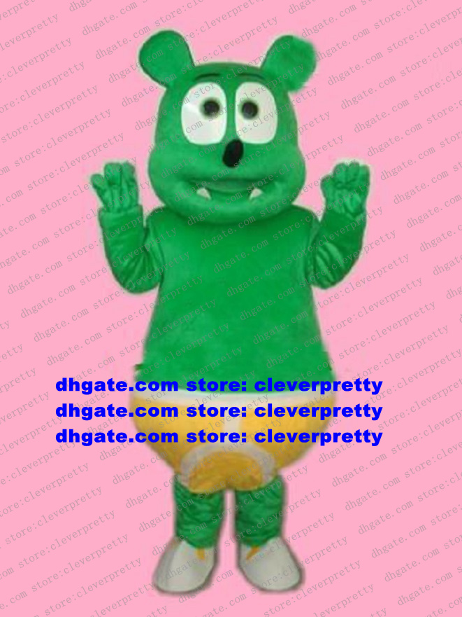 

Green Gummy Bear Mascot Costume Mascotte Gummibar Adult Cartoon Character Outfit Suit Theatrical Performance Business Anniversary No.689, As in photos