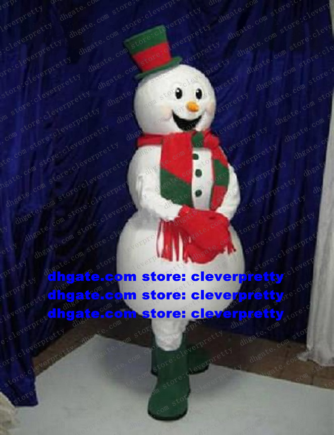 

White Yeti Snowman Snow Man Mascot Costume Mascotte Adult Cartoon Character Outfit Suit Company Celebration Conference Presentation No.195, As in photos