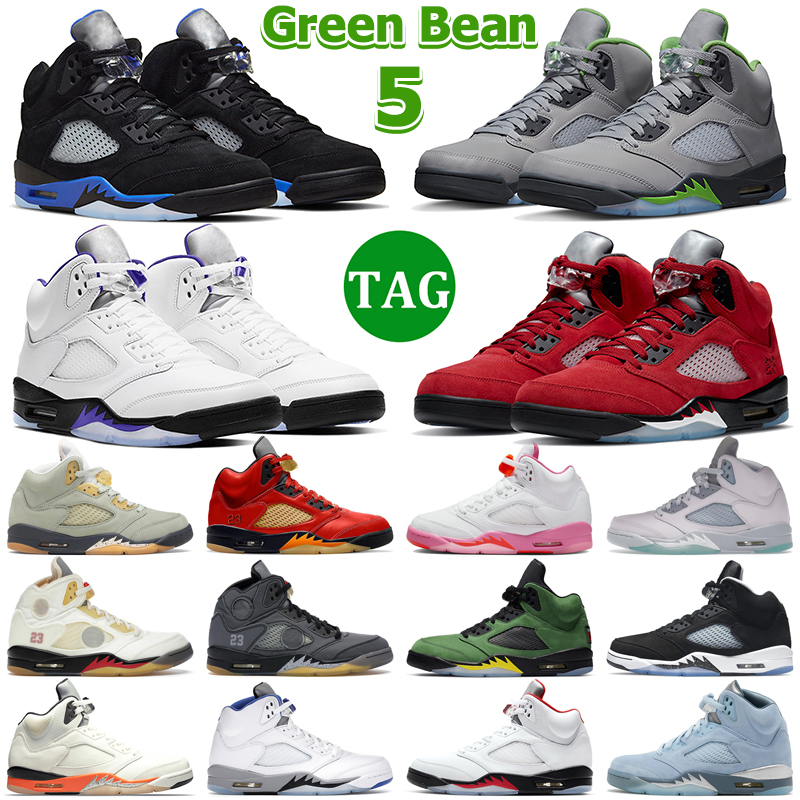 

5 Basketball Shoes Men 5s Green Bean Dark Concord Racer Blue Raging Bull Fire Red Jade Horizon UNC Stealth Easter Mens Trainers Sports, 18