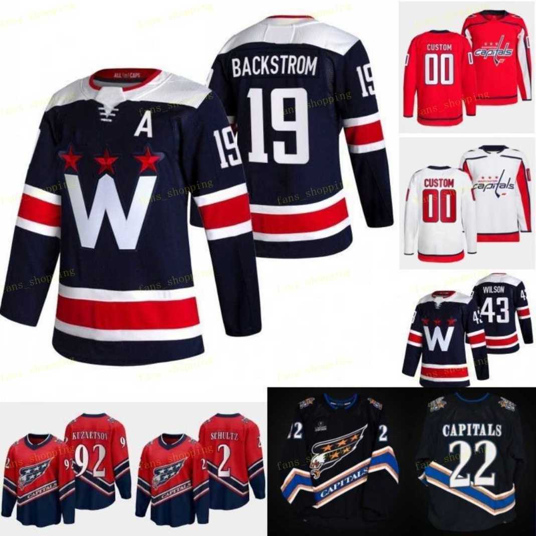 

8 Alex Ovechkin 2022-23 Reverse Retro Jersey Darcy Kuemper Evgeny Kuznetsov Capitals John Carlson Tom Wilson Dmitry Orlov Nicklas Backstrom Lars Eller T.J. Oshie, Women