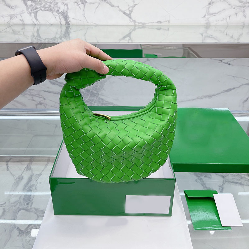 

Leather Crochet Bag Women Handbags Woman Knot Clutch Bags Weave Cloud Bags Lady Handbag Genuine Leathers Small Purse Zipper Quality Stylish Lettering Inside Pouch, Just a box