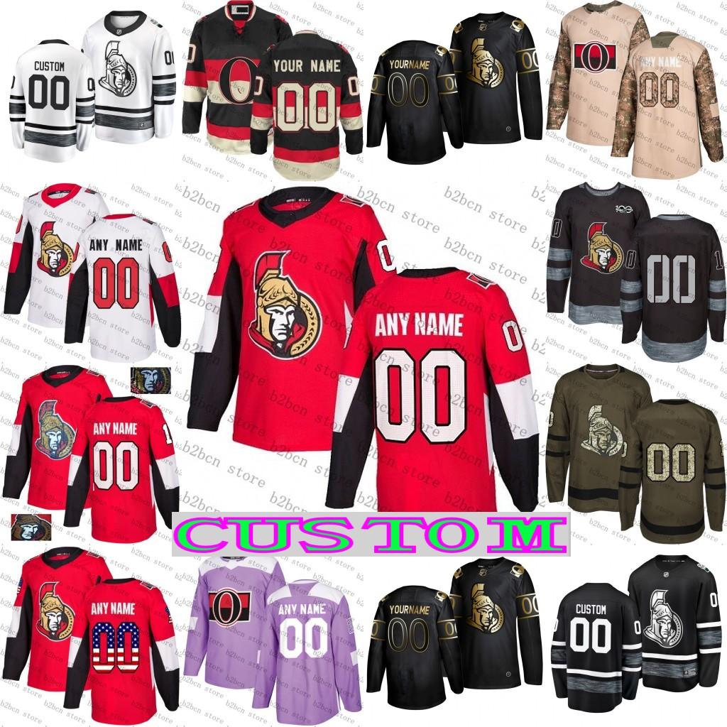

Hockey Custom Ottawa Senators Jersey Tkachuk Thomas Chabot Craig Anderson Bobby Ryan Jean-Gabriel Pageau Nikita Zaitsev Mark Borowiecki Coli, Men s-3xl