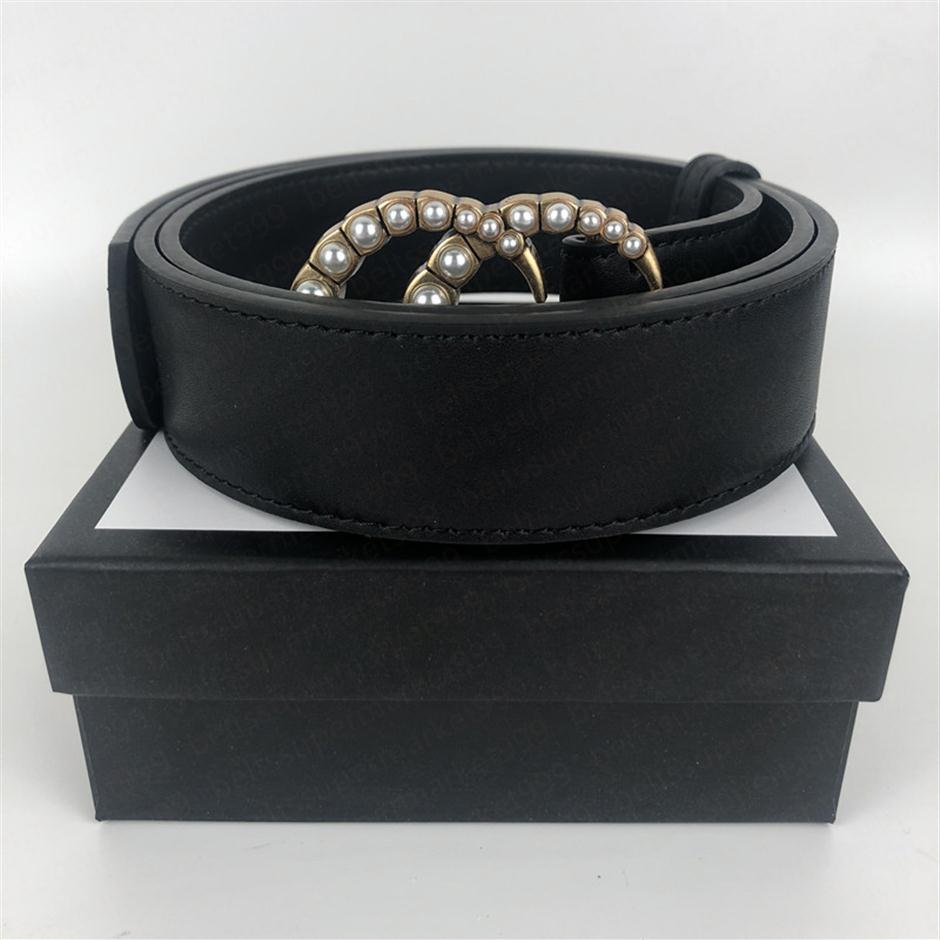 

2022 men designers belts luxury mens and womens ceinture pearl diamond buckle belt length 100-125cm width 3 8cm with box301R, Width 3.8cm with box