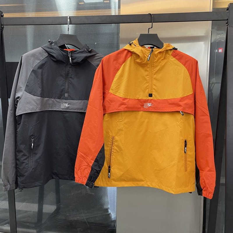 

Sports jacket mens sweatshirt designer hoodie Embroidery Zip hooded jackets Nylon Waterproof Windbreaker men women pullover coat, Orange