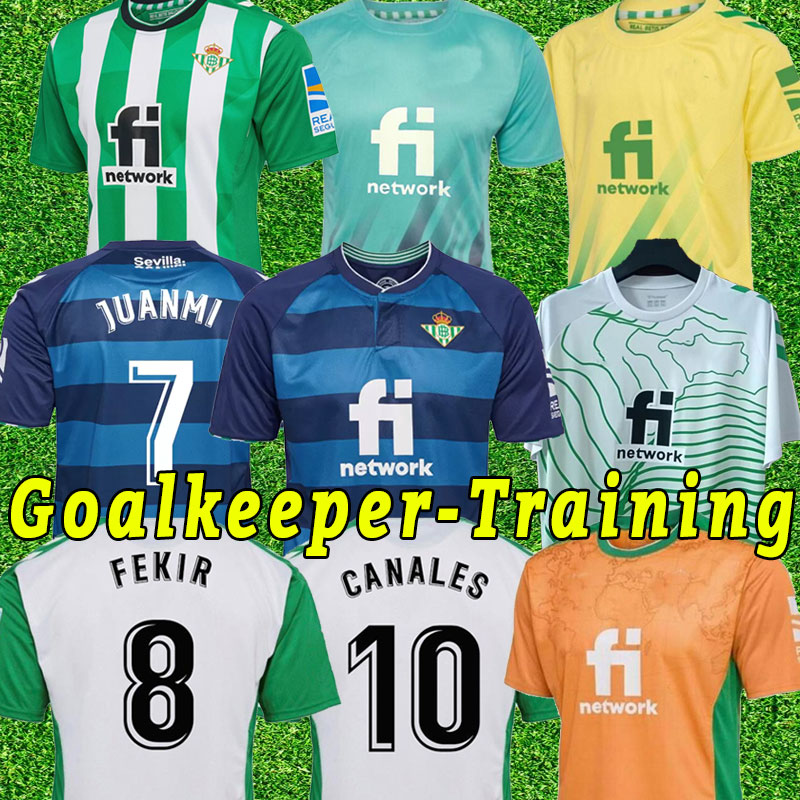 

22 23 Real Betis Soccer Jerseys JUANMI B.IGLESIAS 2022 2023 JOAQUIN CANALES FEKIR Football Shirt ALEX MORENO WILLIAN J. Mens TRAINING THIRD GOALKEEPER yellow adult men