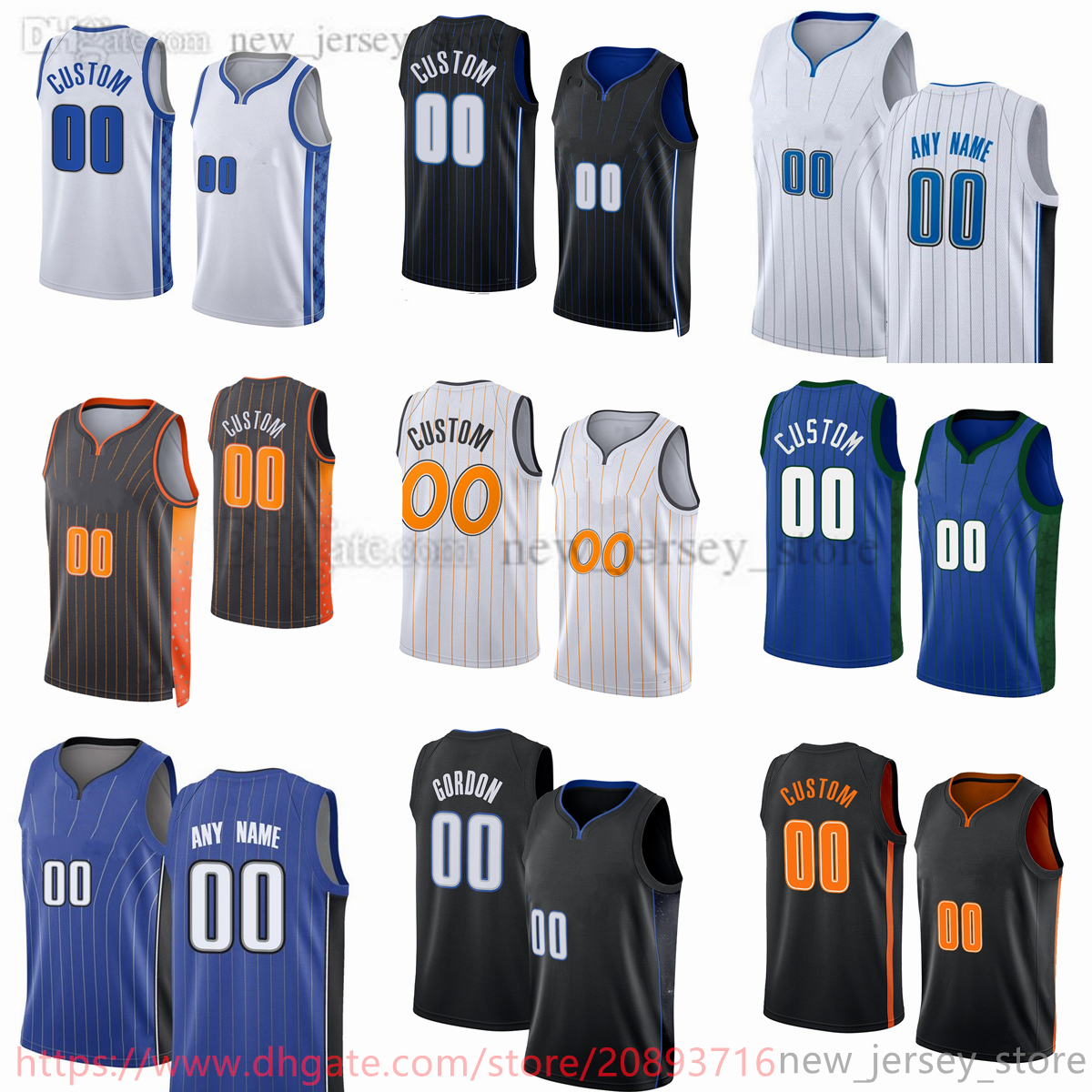 

Custom Printed 2022-23 New Season Basketball Jerseys 31 Terrence Ross 11 Mo Bamba 34 Wendell Carter Jr. 13 R.j. Hampton 10 Bol 21 Moritz, Printed (with team logo)
