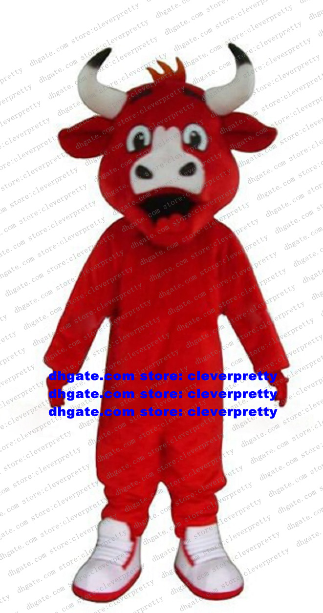 

Red Buffalo Bovini Bison Mascot Costume Wild Ox Bos Gaurus Bull Ox Cattle Calf Adult Cartoon Character Outfit Suit Grad Night Supermarket No.4477, As in photos