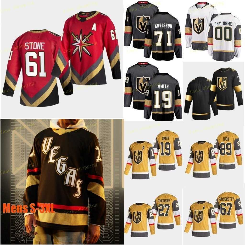 

61 Mark Stone 2022-23 Reverse Retro Knight Jersey Jonathan Marchessault Jack Eichel Alex Pietrangelo Phil Kessel Chandler Stephenson Shea Weber Zach Whitecloud, Men