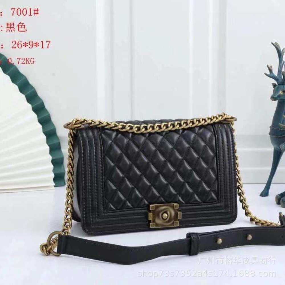 

Factory wholesale new 2023 Advanced New Crossbody Simple Shoulder Checker Small Square Handheld Women's, Gold clasp