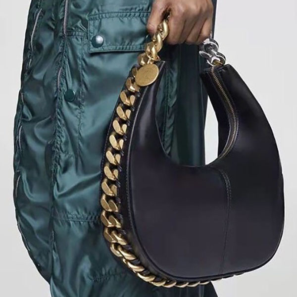 

mccartney bag stella Stella Mccartney Frayme Small Zipped Shoulder Bag women Frayme Medium Leather Lady Handbag with Purse hobo bags Luxury designer black gold QFIL