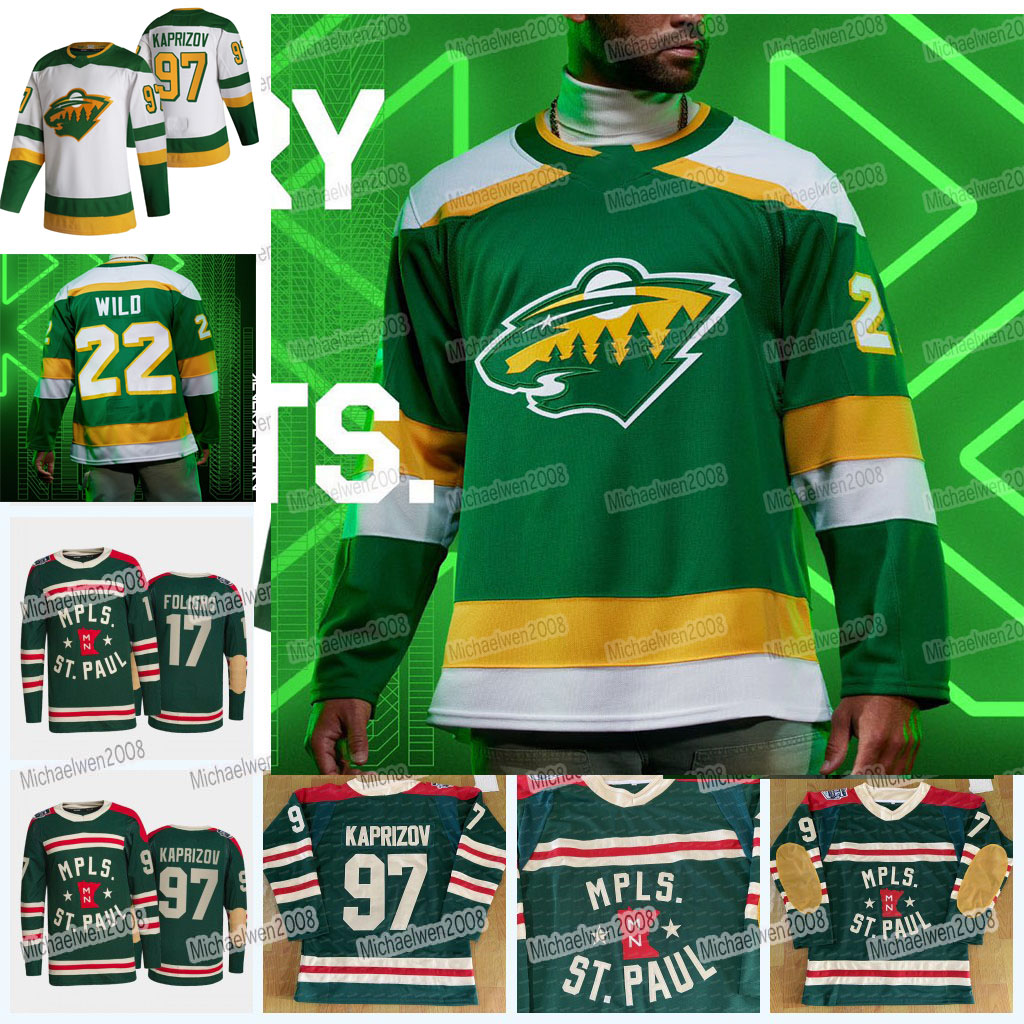 

Kirill Kaprizov Wild 2022-23 Reverse Retro Jersey Minnesota Jared Spurgeon Marc-Andre Fleury Mats Zuccarello Matt Dumba Matt Boldy Ryan Hartman Marcus Foligno, Men