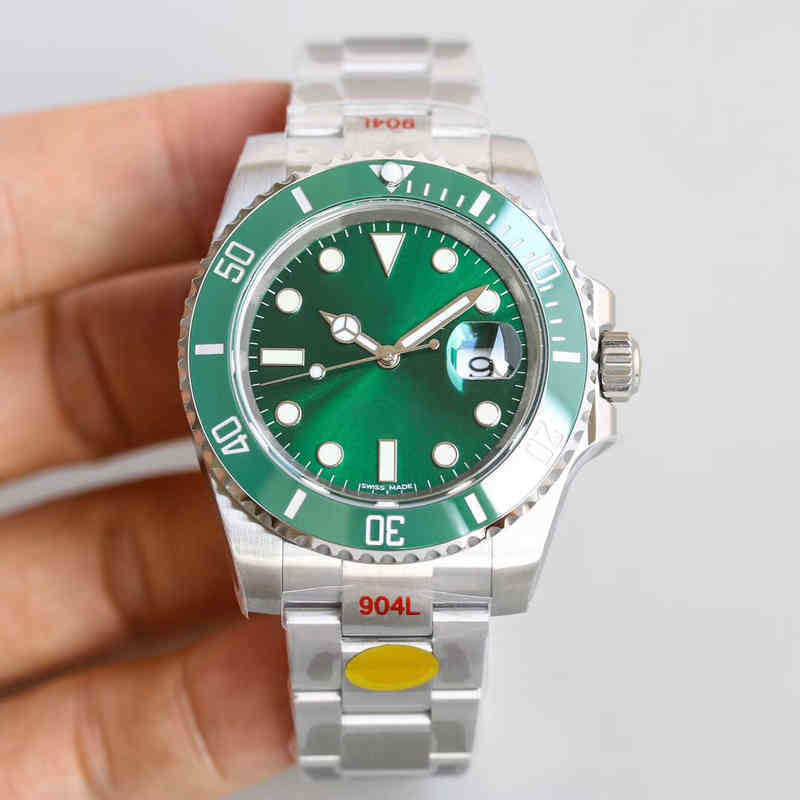 

r Ol Ey n Deluxe Men Watch Automatic Machine Sapphire Watches Eta 2836 Movement Ceramic Bezel 116610 Model 904l Stainless Steel, Green