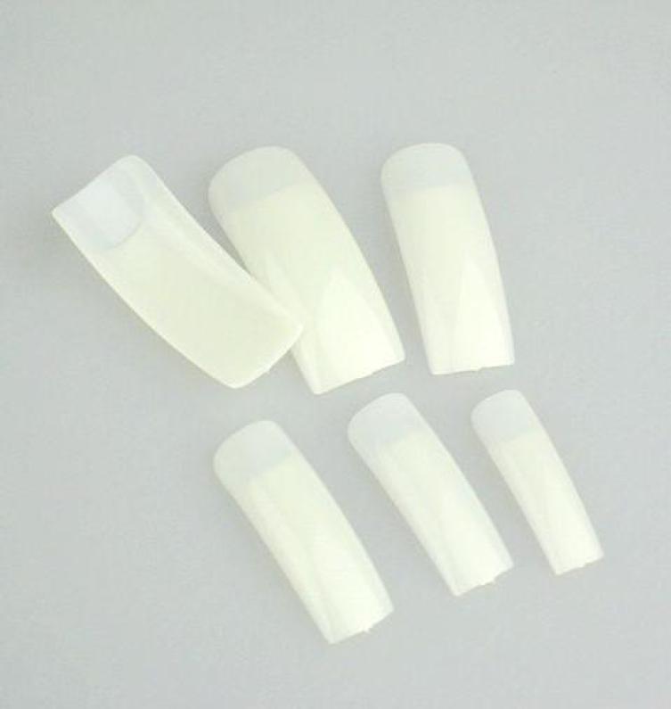 

500 White Half Nail Art False Fake Nail Tips With Nail Glue 5 bags 500pcsbag4664484