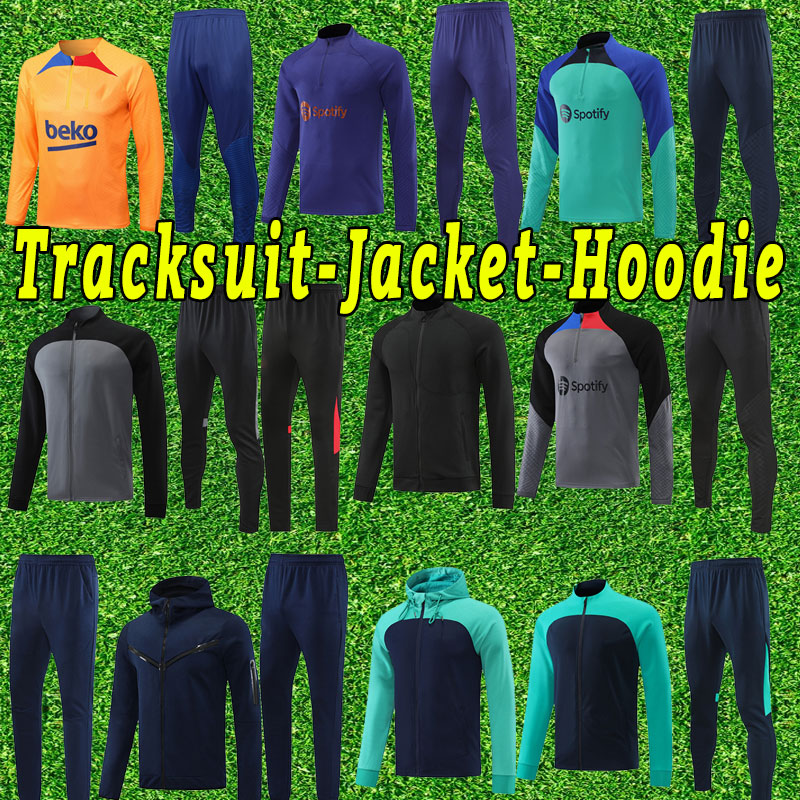 

Tracksuit Jacket Hoodie ANSU FATI football soccer jersey 22 23 MEMPHIS PEDRI Kun Aguero ADAMA FERRAN 2022 2023 GRIEZMANN F. DE JONG DEST long sleeve pants men kids, As shown