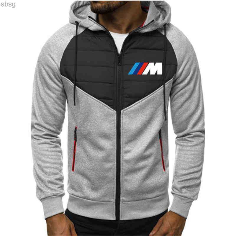 

jacketFashion Brand Men Printing Jacket Autumn Winter Bmw High Street Hooded Outerwear Trendy Jackets Coat