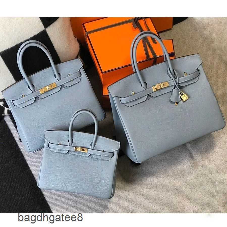 

Hermee Bags Layer Designer Cowhide Bag Birkins Women's Leather Bride Large Capacity One Shoulder Handbag, Bright red 25cm