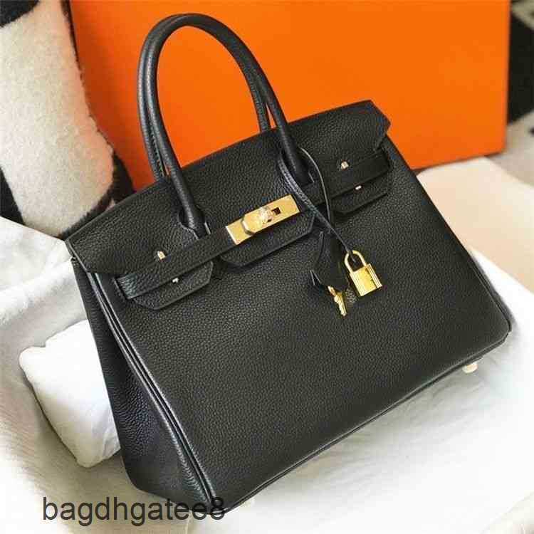 

Fashion Bag Capacity Birkins Leather Bags 2022 Designer High h Women's Portable Large Messenger Hermee Platinum 8bdu, Red