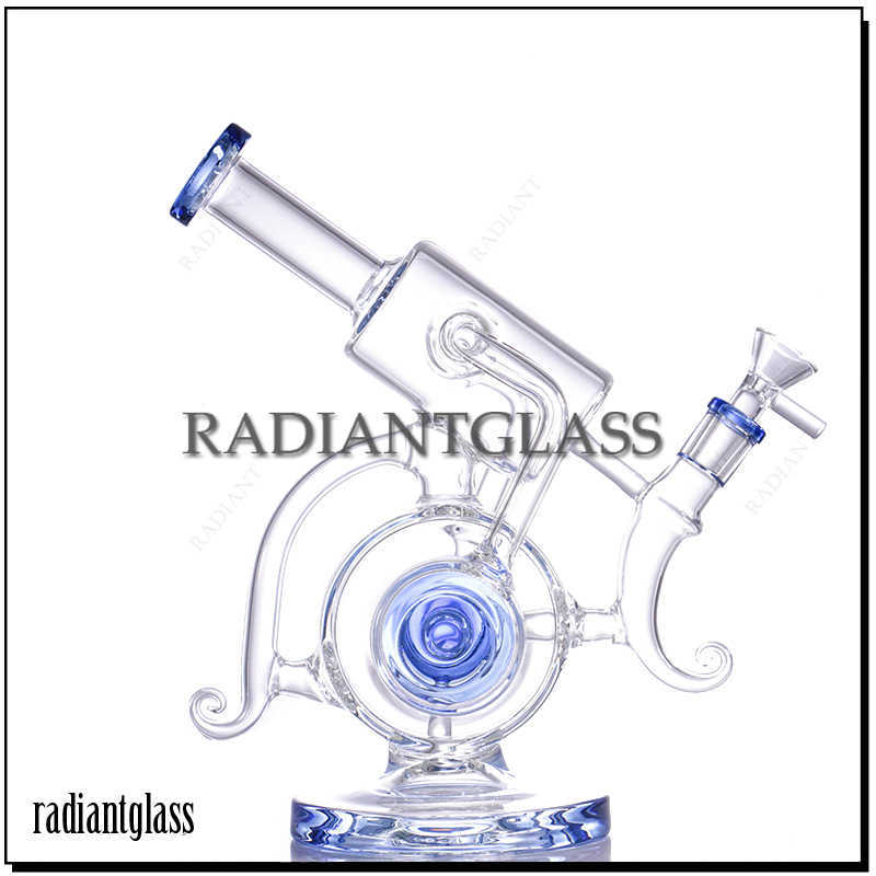 

Hookahs Thick Recycler Glass Bong bent type Lookah for smoking bongs handmade wholesale china