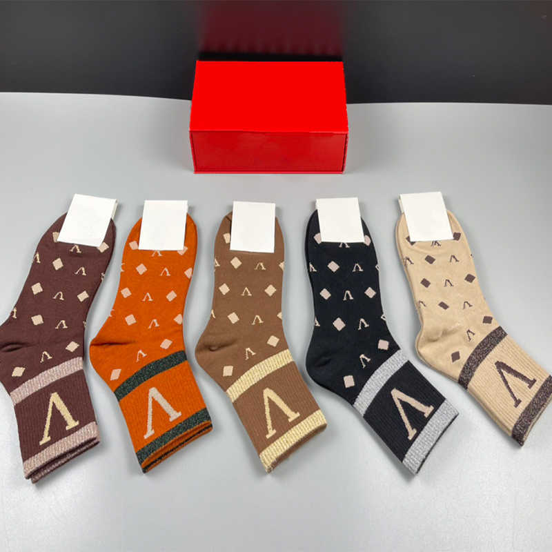 

Mens Socks Designer For Womens Men luxury cotton Sock classic Designers letter Stocking comfortable 5 pairs together high quality Popular, Extra amount