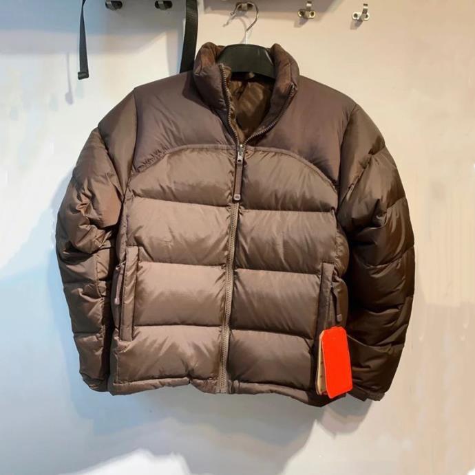

Men Brown Puffer jacket Parkas Down Jackets Lamb splicing Mens windbreaker Famous brand Couple Outerwear Short Designer Coats Winter Clothing