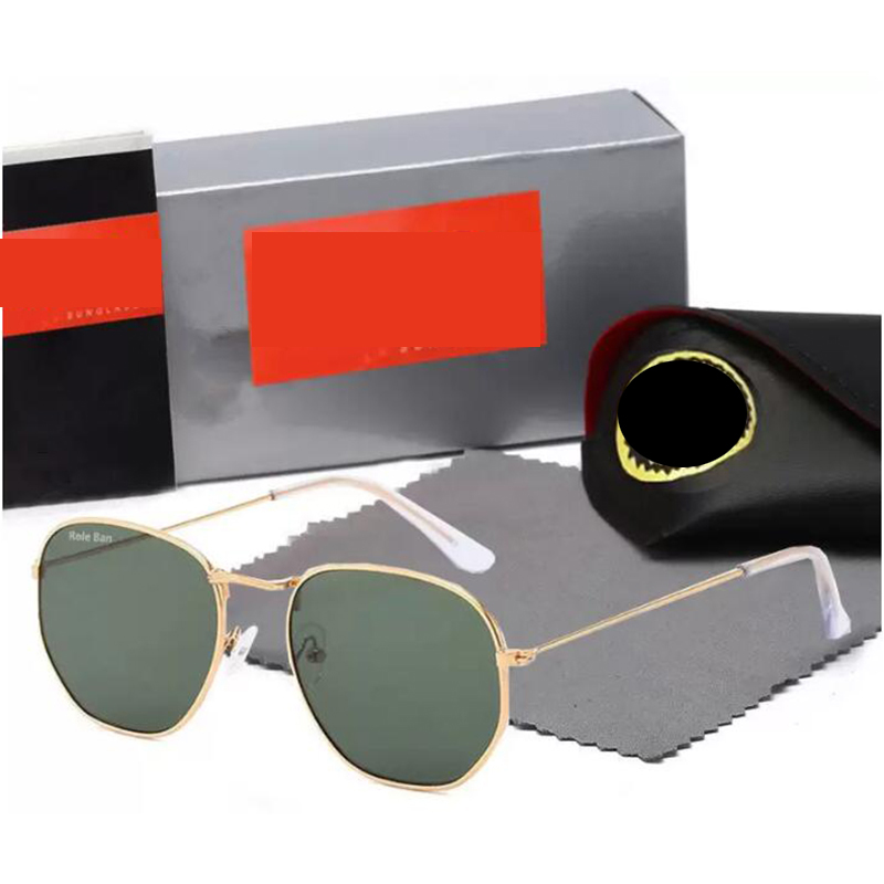 

Bags Luggage Accessories Role Ban Glass Lens eyeglass Men Classic Brand Retro women Sunglasses Luxury Designer Eyewear Pilot Hexagon Sun Glasses