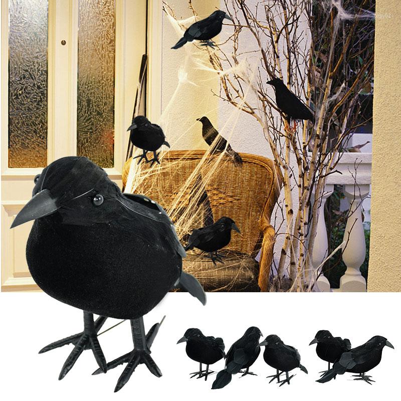 

Party Decoration Black Fake Crow Simulation Animal Model Artificial Plastic Bird Halloween Haunted House Decor Scary Props For Suppli