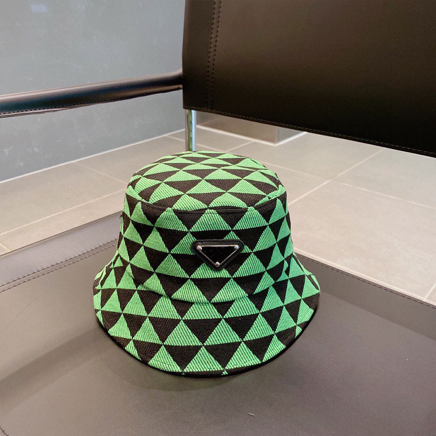 Mode Seau Chapeau De Luxe Stingy Brim Chapeaux pour Homme Femme Plaid Géométrique Casquette 3 Couleur Ball Cap