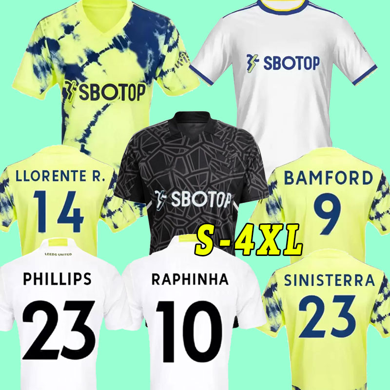 

22 23 BAMFORD away Soccer Jerseys RAPHINHA HARRISON yellow Shirt 2022 2023 Leeds JAMES MESLIER player fans Uniforms Men football shirt Unitedes third shorts pants, Home