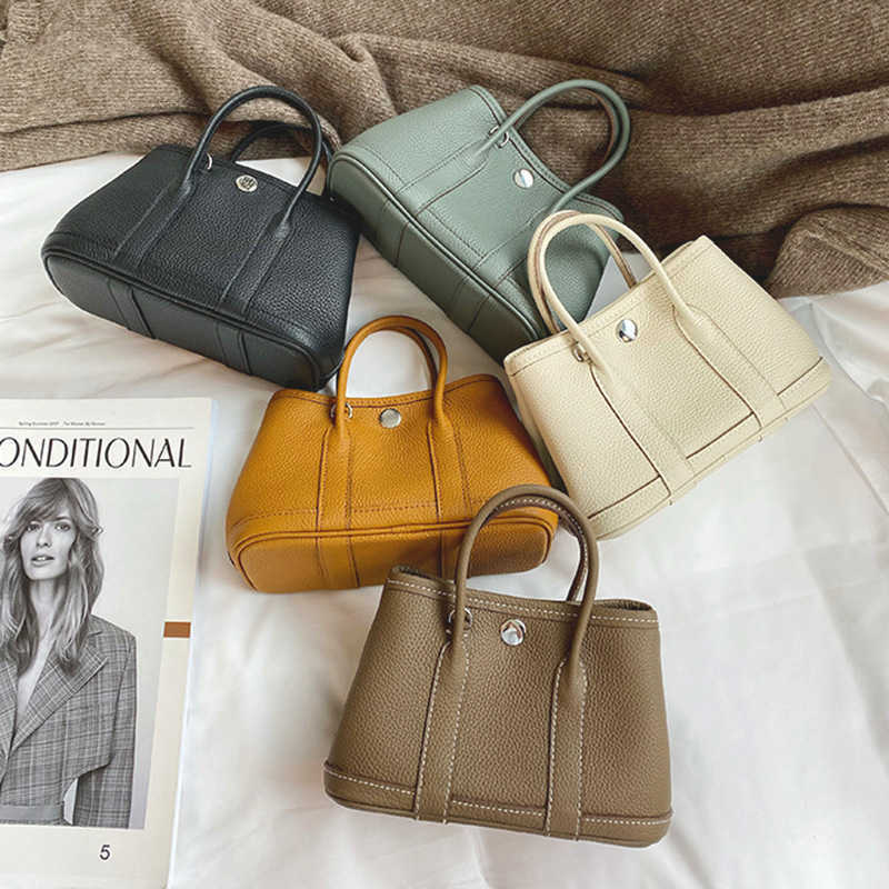 

Luxurious Designer Herme bags Female 2022 New Mini Leather Garden Large Capacity Bu et One Shoulder Portable Tote Fashion, White