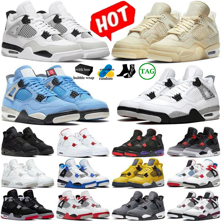 

Jumpman 4s 4 basketball shoes men women Military Black Cat Sail Red Thunder White Oreo Cactus Jack Blue University Infrared Cool Grey mens, 15