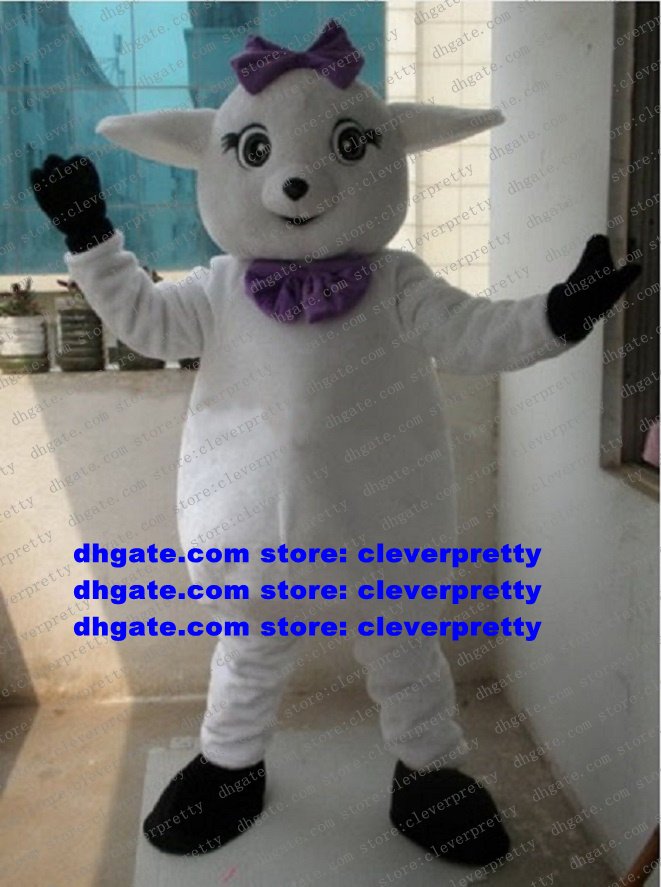 

White Lamb Sheep Mascot Costume Mascotte Goat Jumbuck Yeanling Adult Cartoon Character Outfit Suit Return Banquet Opening And Closing No.1041, As in photos