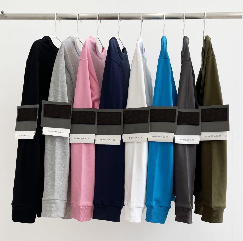 

8 Colors STONE Spring ISLAND Autumn Sweatshirts Candy Colors Hoodies Fashion style Men Badge Embroidered Casual Logo Long Sleeve sweatshirt pullover