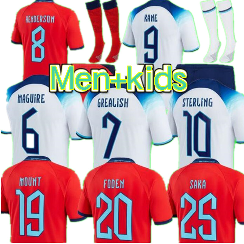 

soccer jerseys 2022 KANE STERLING RASHFORD SANCHO GREALISH MOUNT FODEN HENDERSON MAGUIRE 22 23 eNGLanDS football shirt men kids Women kit 2023 Training 3XL socks, 2022 world cup home