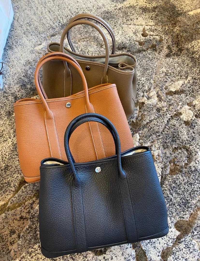 

Luxurious Designer Herme bags 2022 New Garden Tote Handheld Leather Women's One Shoulder Crossbody Shopping Bu et Tidy, 25cm