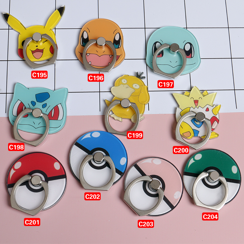 

Cell Phone Accessories Creative Ring Mounts Holders Acrylic Finger Ring Buckle Bracket Japan Anime love cartoon For iPhone 7 Plus Samsung gift #001, Mixed color